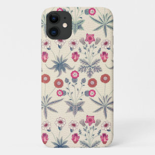 William Morris Madeliefje Bloemmotief Rood Oranje iPhone 11 Hoesje