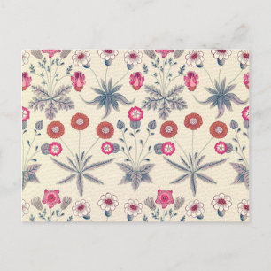 William Morris Madeliefjes Bloemmotief Rood Oranje Briefkaart
