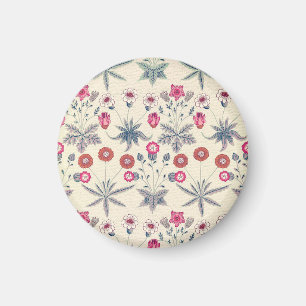 William Morris Madeliefjes Bloemmotief Rood Oranje Magneet