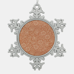 William Morris Mallow Floral Wallpaper Design Tin Sneeuwvlok Ornament