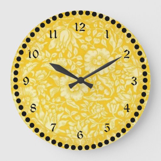 William Morris - Mallow jaune Grande horloge (Recto)