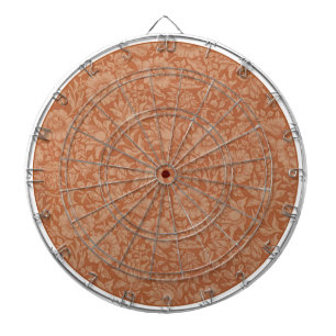 William Morris Mallow Patroon: Terracotta Bloemen Dartbord