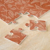 William Morris Mallow Patroon: Terracotta Bloemen Legpuzzel (Zijkant)