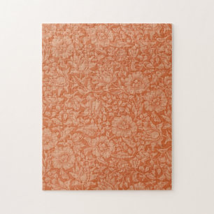 William Morris Mallow Patroon: Terracotta Bloemen Legpuzzel