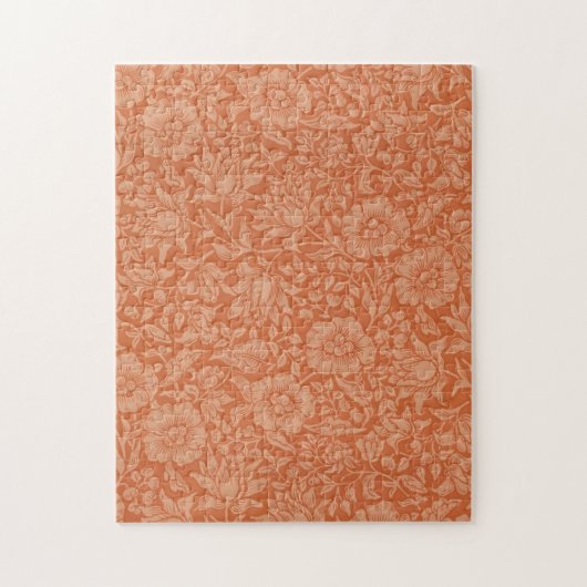 William Morris Mallow Patroon: Terracotta Bloemen Legpuzzel (Verticaal)