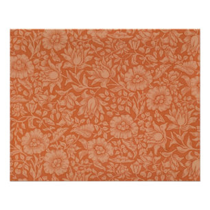 William Morris Mallow Patroon: Terracotta Bloemen Perfect Poster