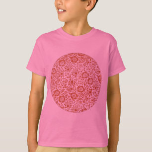 William Morris Mallow Patroon: Terracotta Bloemen T-shirt