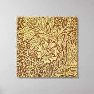 William Morris Marigold Antiek Bloemmotief Canvas Afdruk