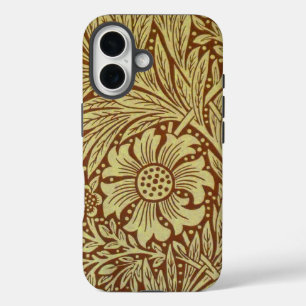 William Morris Marigold Antiek Bloemmotief iPhone 16 Hoesje