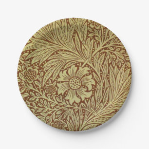 William Morris Marigold Antiek Bloemmotief Papieren Bordje
