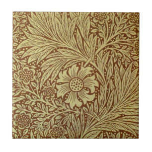 William Morris Marigold Antiek Bloemmotief Tegeltje