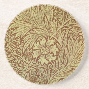 William Morris Marigold Antiek Bloemmotief Zandsteen Onderzetter