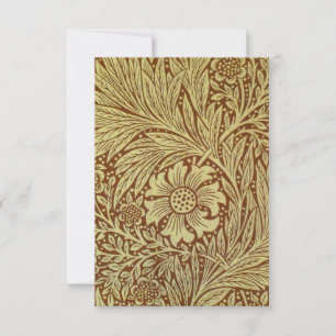 William Morris Marigold Antiek Bloempatroon Bedankkaart