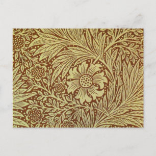 William Morris Marigold Antiek Bloempatroon Briefkaart