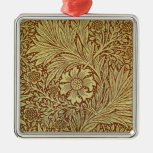 William Morris Marigold Antiek Bloempatroon Metalen Ornament
