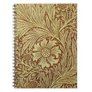 William Morris Marigold Antiek Bloempatroon Notitieboek