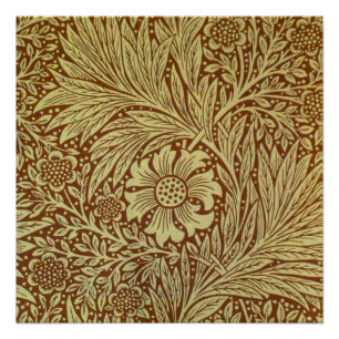 William Morris Marigold Antiek Bloempatroon Perfect Poster