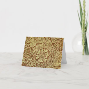 William Morris Marigold Antieke Bloem Patroon Kaart