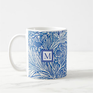 William Morris Marigold Blue Monogram Koffiemok