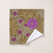 William Morris Marigold, Brown, beige et violet (Gant de toilette)