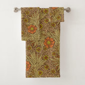 William Morris Marigold, Copper Brown en Sinaasapp Bad Handdoek (Insitu)