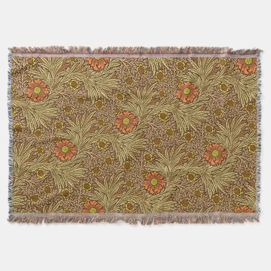 William Morris Marigold, Copper Brown en Sinaasapp Deken (Voorkant)