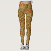 William Morris Marigold, Copper Brown en Sinaasapp Leggings (Voorkant)