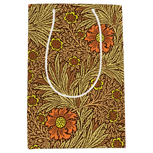 William Morris Marigold, Copper Brown en Sinaasapp Medium Cadeauzakje (Voorkant)