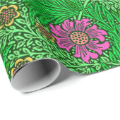 William Morris Marigold, Emerald Green & Fuchsia Cadeaupapier (Rol Hoek)