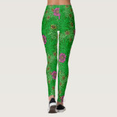 William Morris Marigold, Emerald Green & Fuchsia Leggings (Achterkant)