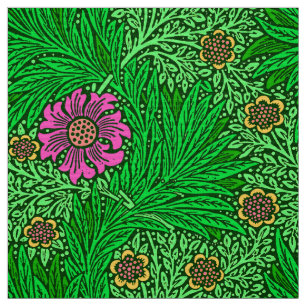 William Morris Marigold, Emerald Green & Fuchsia Stof