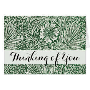 william morris marigold fleurs vertes