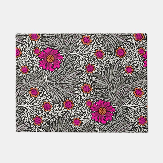 William Morris Marigold, Grijs / Grijs en Wit Deurmat (Voorkant)