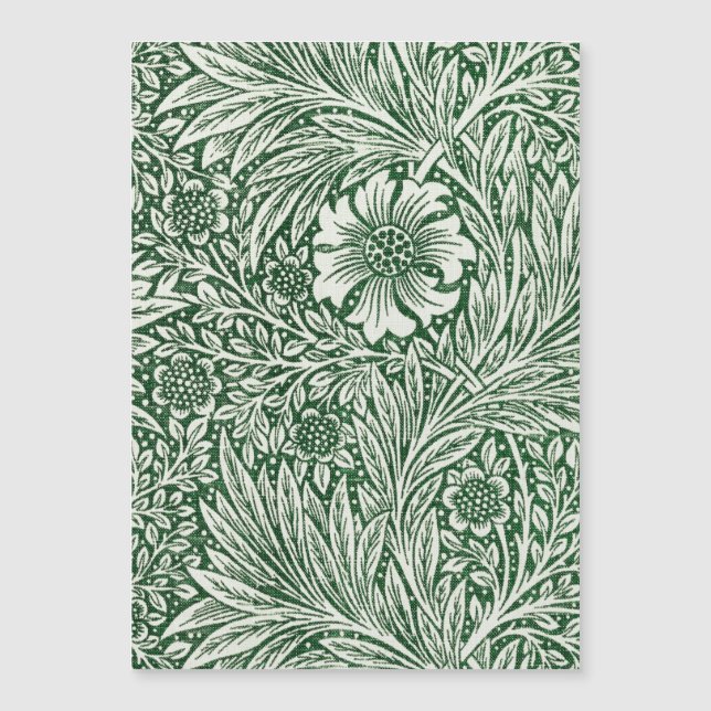 William Morris Marigold Groene Bloembloem (Voorkant)