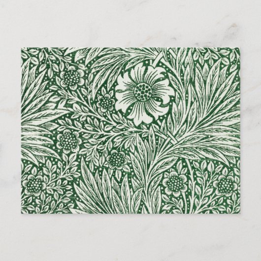 William Morris Marigold Groene Bloembloem Briefkaart (Voorkant)
