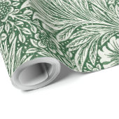 William Morris Marigold Groene Bloembloem Cadeaupapier (Rol Hoek)