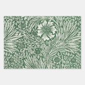 William Morris Marigold Groene Bloembloem Inpakpapier Vel (Voorkant)