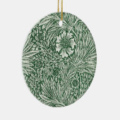 William Morris Marigold Groene Bloembloem Keramisch Ornament (Rechts)