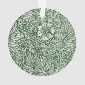 William Morris Marigold Groene Bloembloem Ornament (achterkant)
