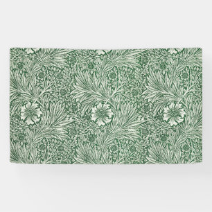 William Morris Marigold Groene Bloembloem Spandoek