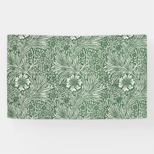 William Morris Marigold Groene Bloembloem Spandoek (Horizontaal)