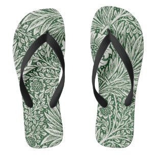 William Morris Marigold Groene Bloembloem Teenslippers