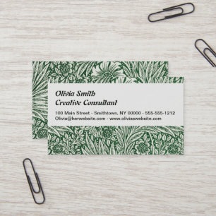 William Morris Marigold Groene Bloembloem Visitekaartje