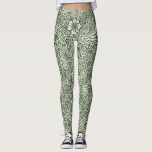 William Morris Marigold Groene Bloemige Kunstprint Leggings