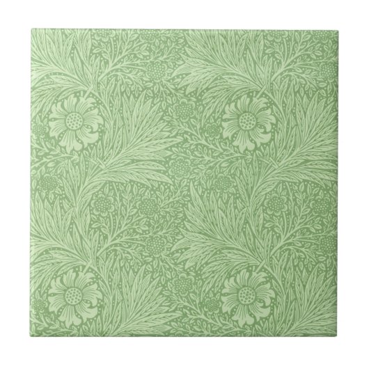 William Morris Marigold (Groene) Pattern Tegeltje (Voorkant)