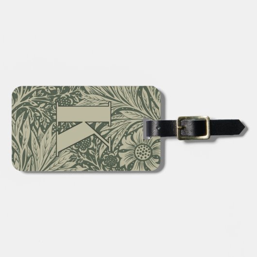 William Morris Marigold Pattern Bagagelabel (Voorkant horizontaal)