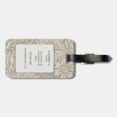  William Morris Marigold Pattern Bagagelabel (Achterkant horizontaal)