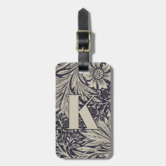 William Morris Marigold Pattern Bagagelabel (Voorkant verticaal)