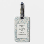William Morris Marigold Pattern Bagagelabel (Achterkant verticaal)