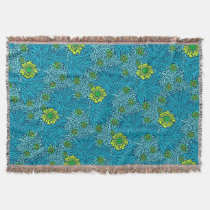 William Morris Marigold, Turquoise & Cobalt Blue Deken